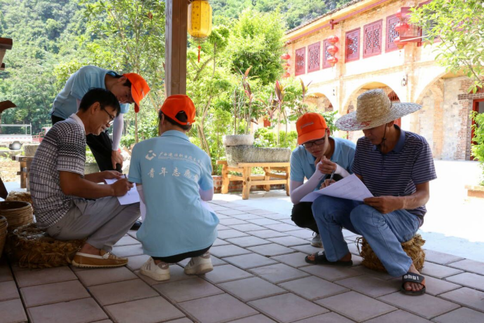 實踐隊成員對村民進行問卷調(diào)查